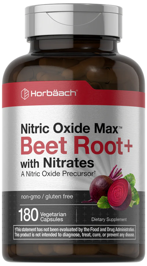 Horbaach Nitric Oxide Max with Beet Root | 180 Capsules